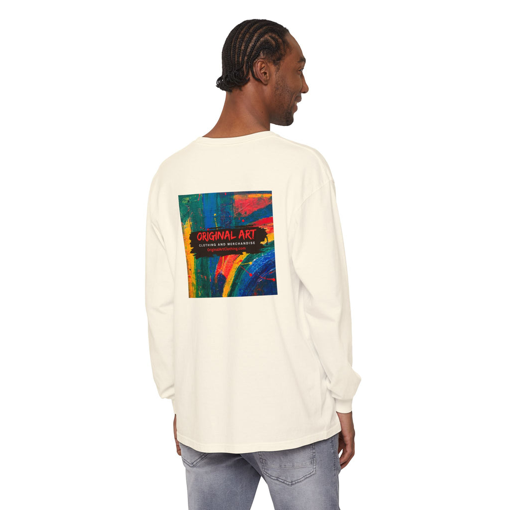 TV News Videographer: Unisex Garment-dyed Long Sleeve T-Shirt