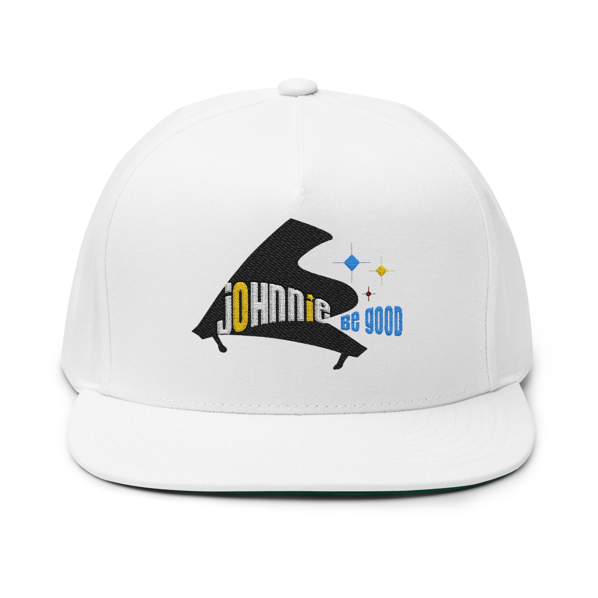 Johnnie Be Good Movie Embroidered Grand Piano Flat Bill Cap