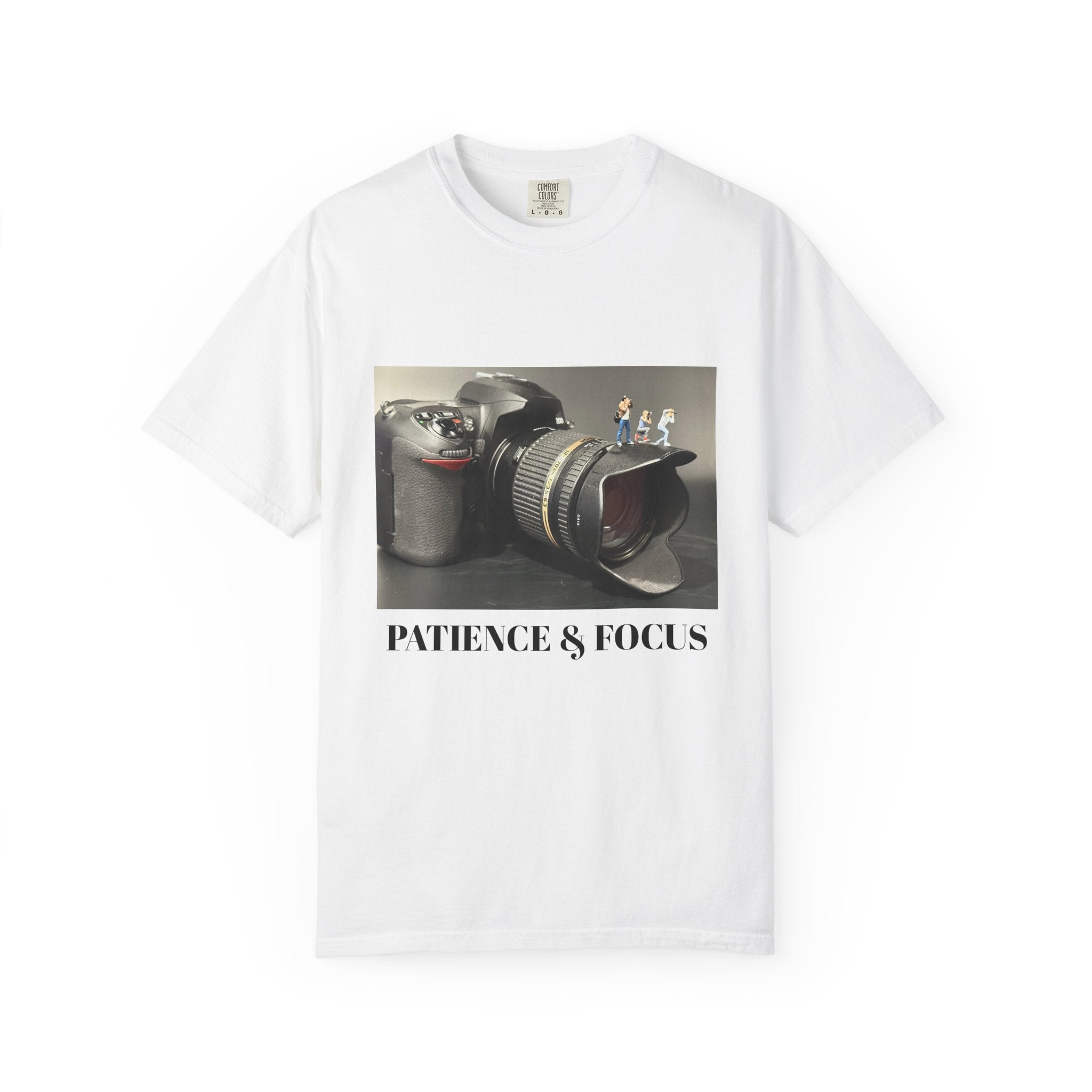 Patience & Focus Camera Tee — Photographer Inspirational Graphic T-Shirt