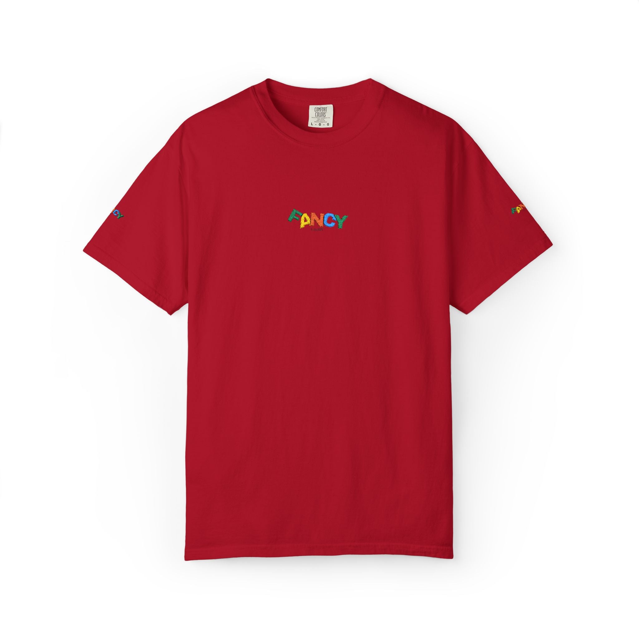 "Fancy" Colorful Logo T-Shirt — Small Chest & Sleeve Graphic
