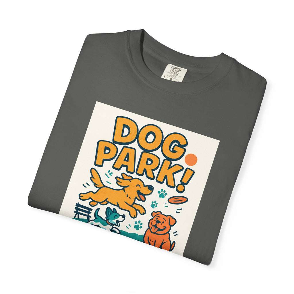 Playful Dog Park Unisex T-shirt, Dog Lover Gift, Pet Themed Apparel, Gift for Dog Owners, Fun Summer Tee