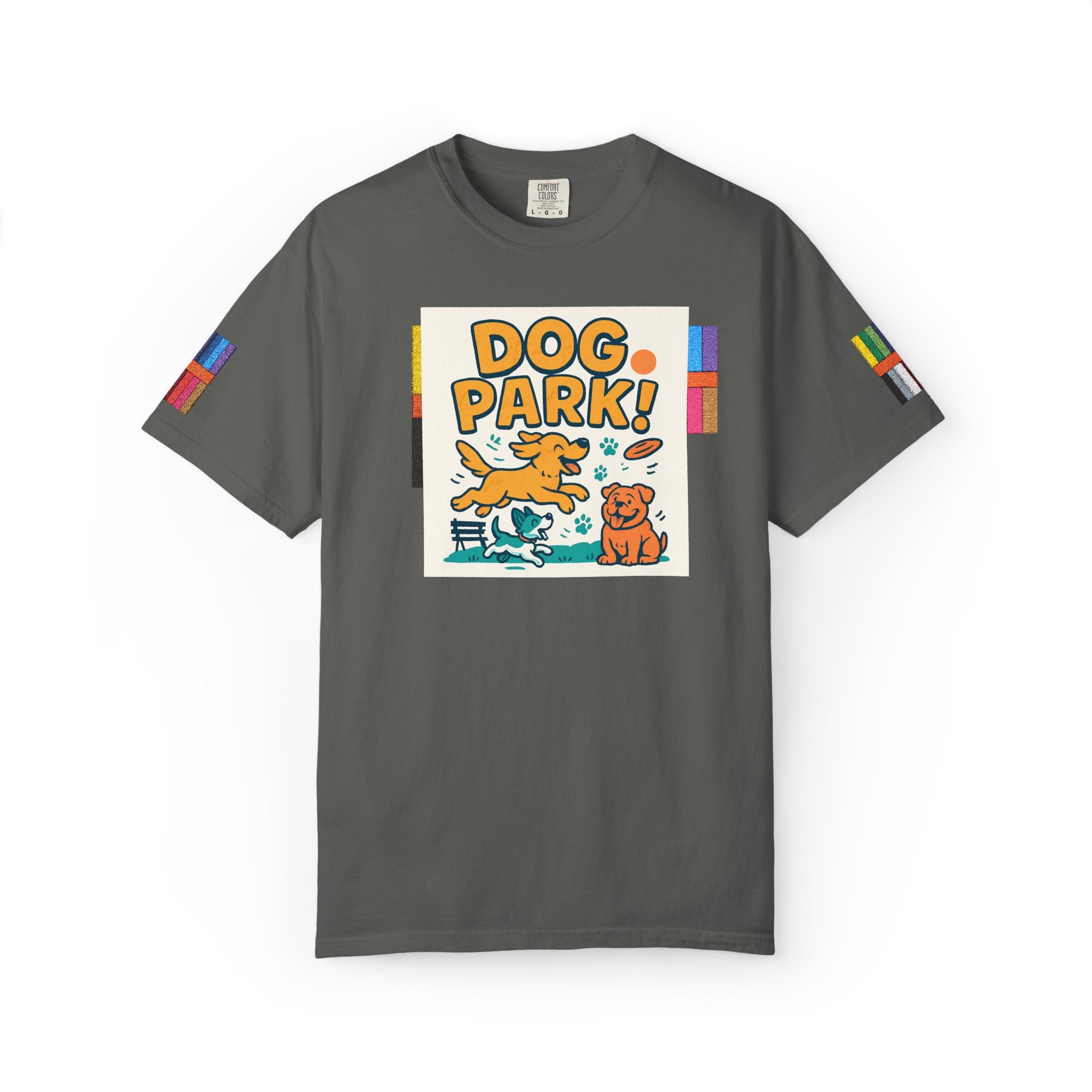 Playful Dog Park Unisex T-shirt, Dog Lover Gift, Pet Themed Apparel, Gift for Dog Owners, Fun Summer Tee