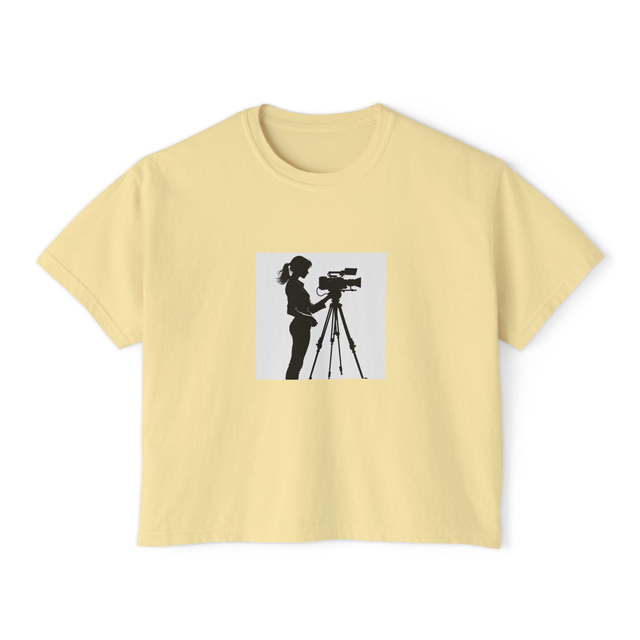 "Behind Every Great Story is Great Video" Women’s Boxy Tee  & 'Original Art' Colorful Back