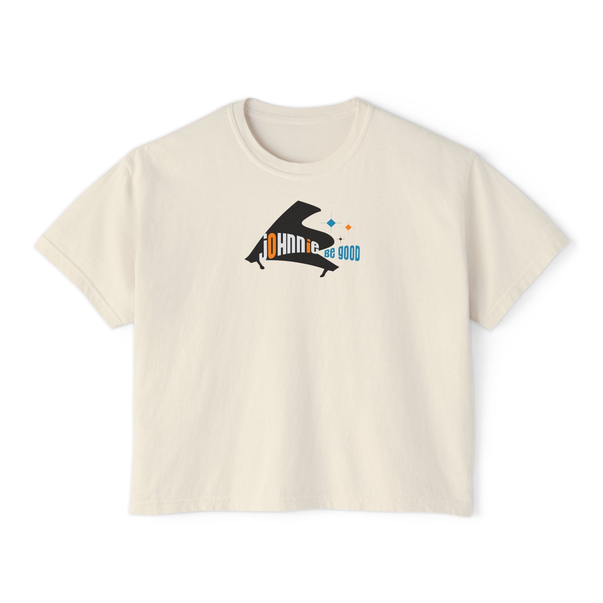 Johnnie Be Good Movie Boxy Tee — 'Johann de Wood' Graphic Tee