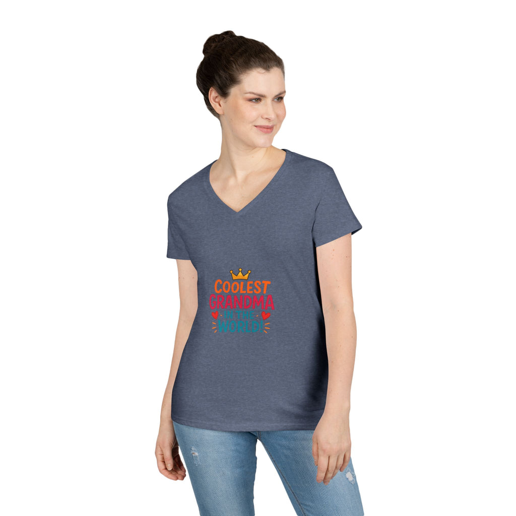 Coolest Grandma in the World V-Neck T-Shirt