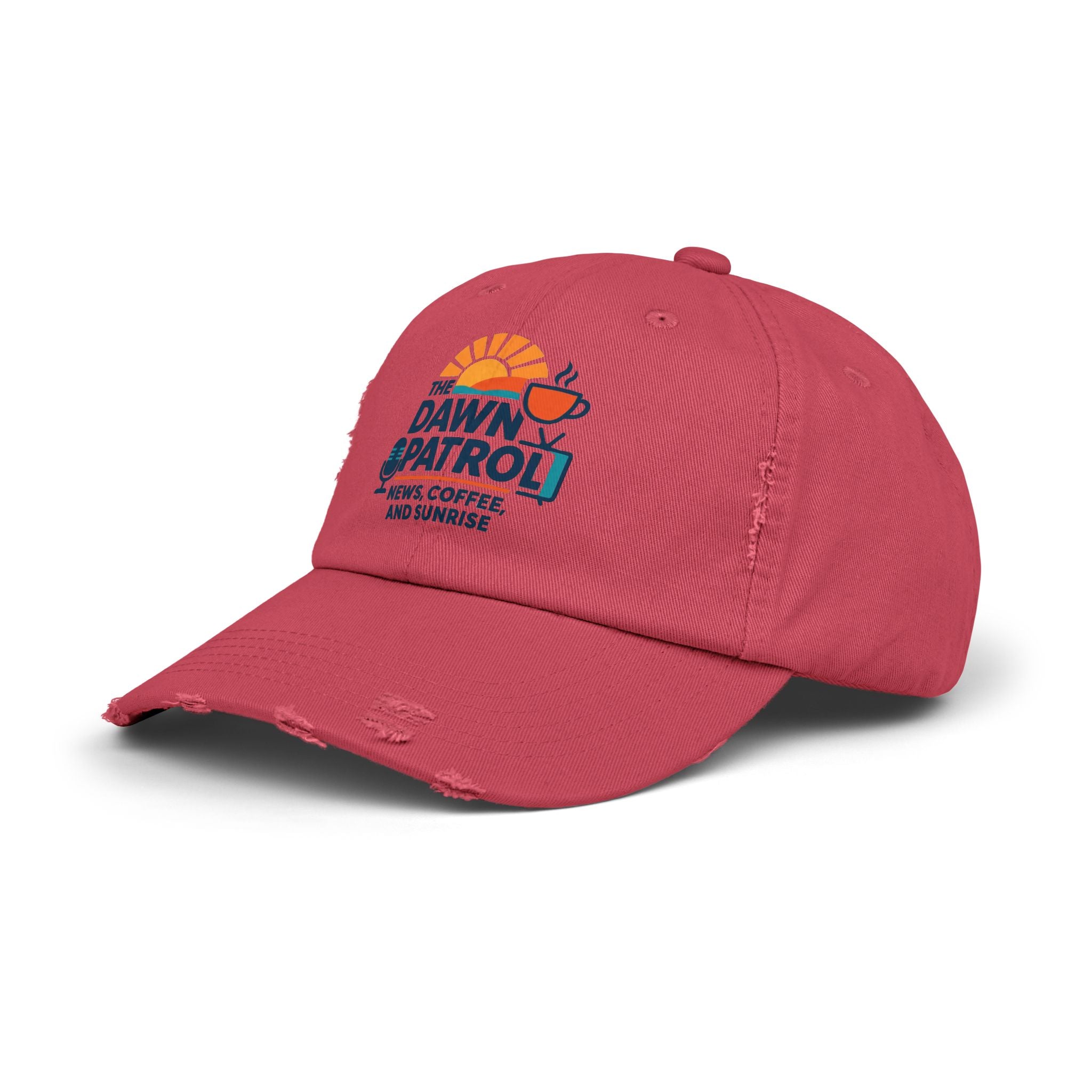 Dawn Patrol Distressed Cap - 'News, Coffee, and Sunrise' Vintage Baseball Hat