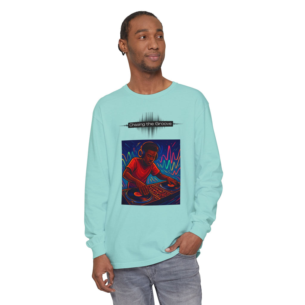"Chasing the Groove" Long Sleve T-Shirt  Minimal Front + Original Art Back