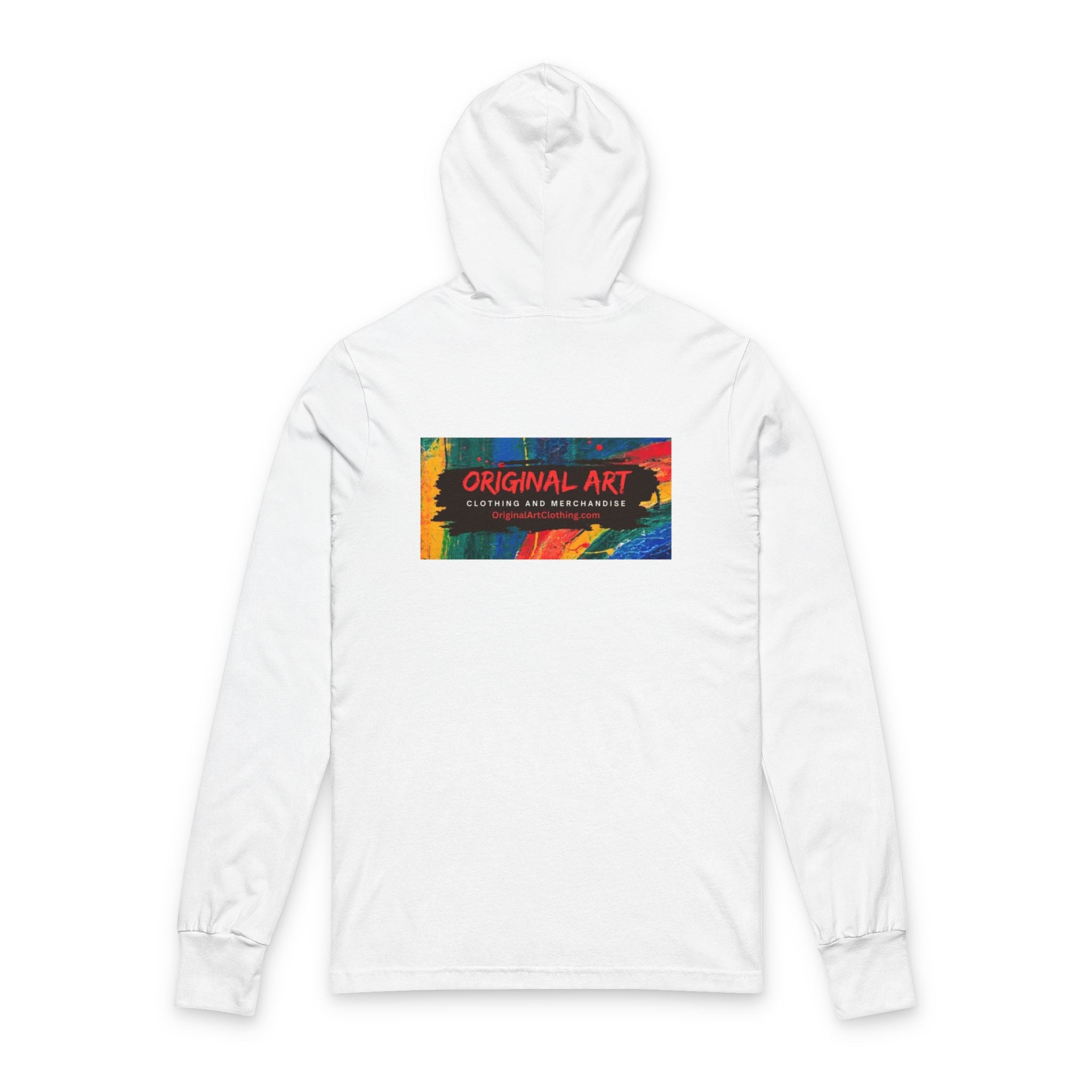 Long Sleeve Hooded Tee — Prism Wave Graphic