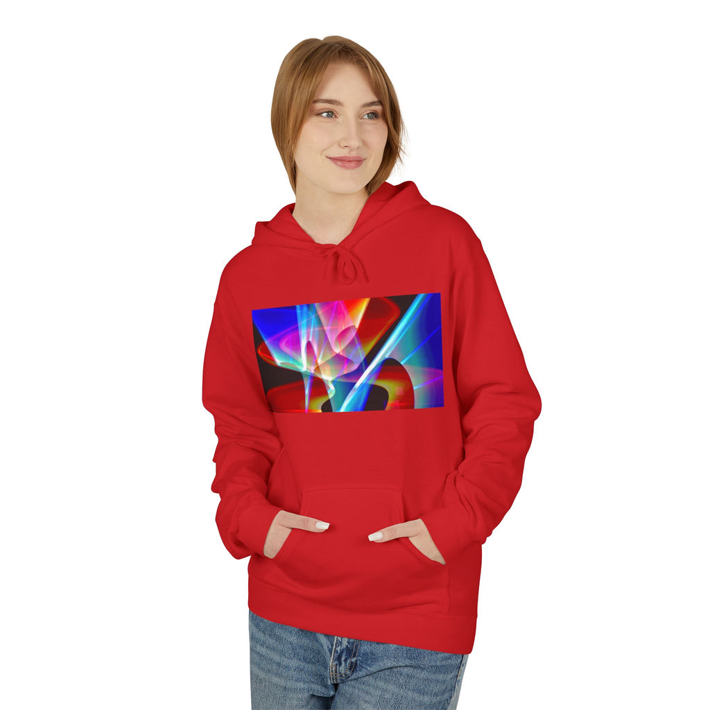 Vibrant Abstract Art Fleece Hoodie