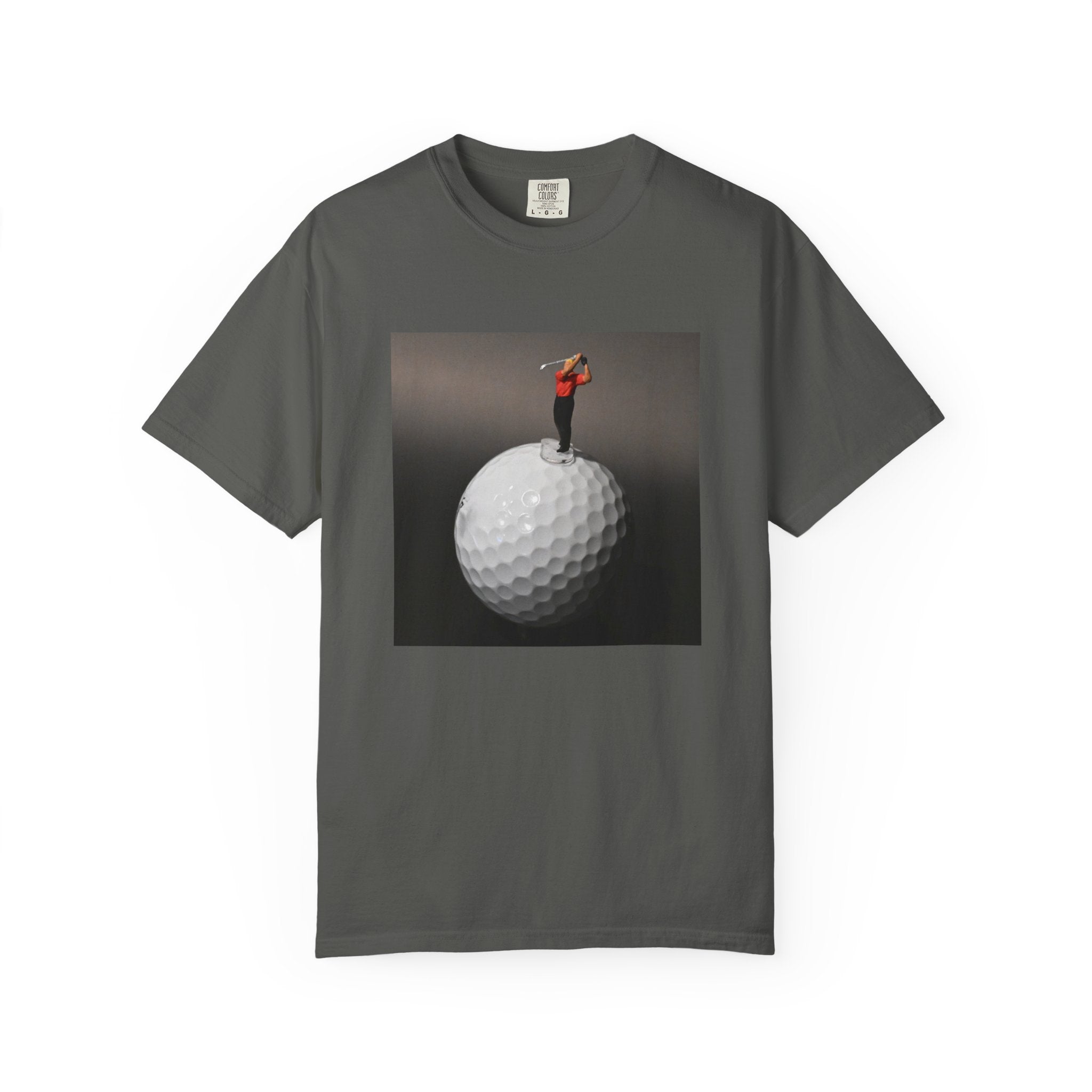 Golf Miniature Player Art T-Shirt — Surreal Golf Graphic Tee