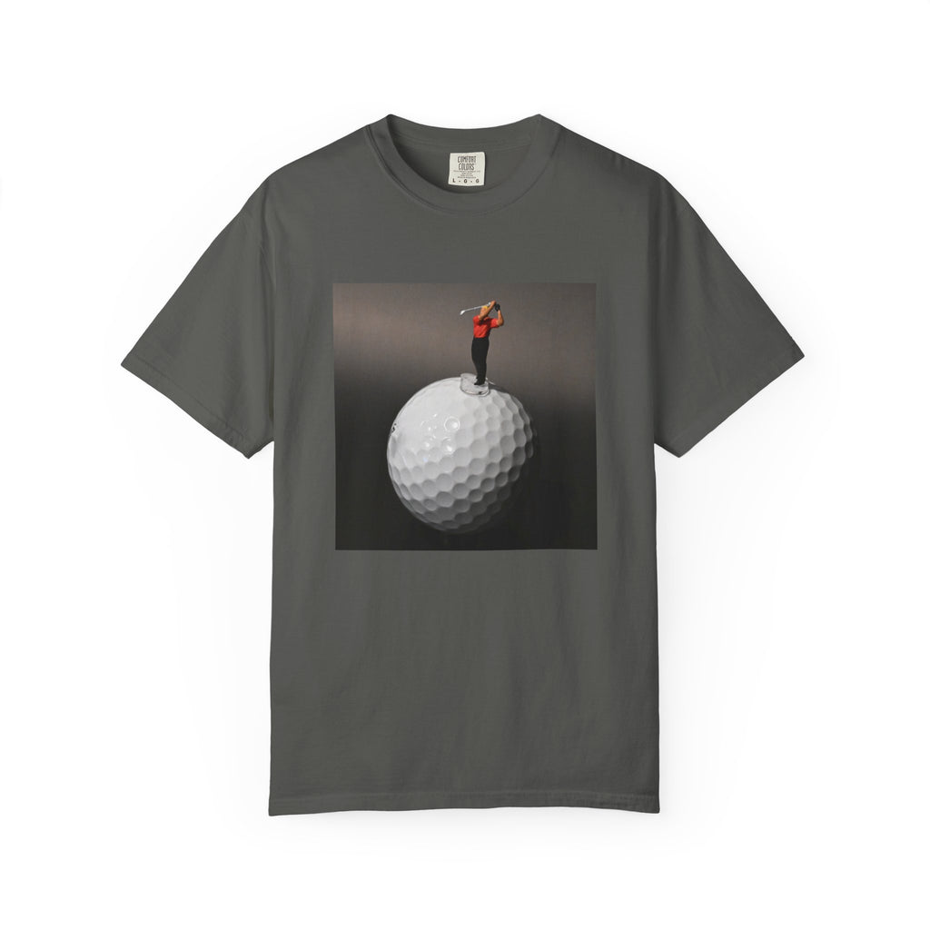 Golf Miniature Player Art T-Shirt — Surreal Golf Graphic Tee