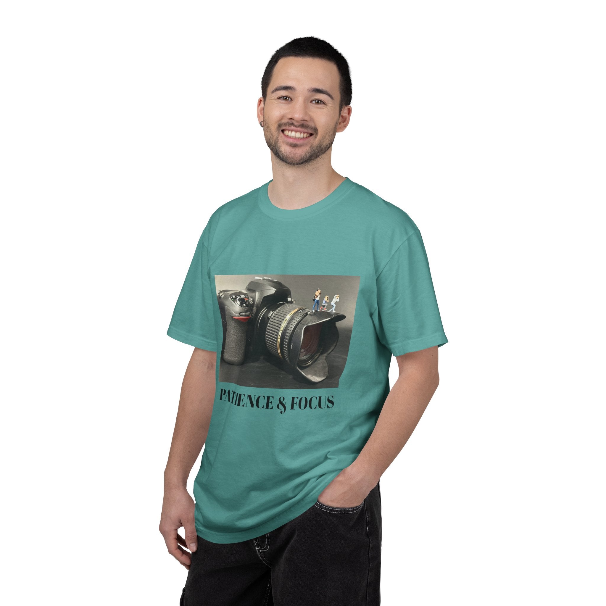 Patience & Focus Camera Tee — Photographer Inspirational Graphic T-Shirt