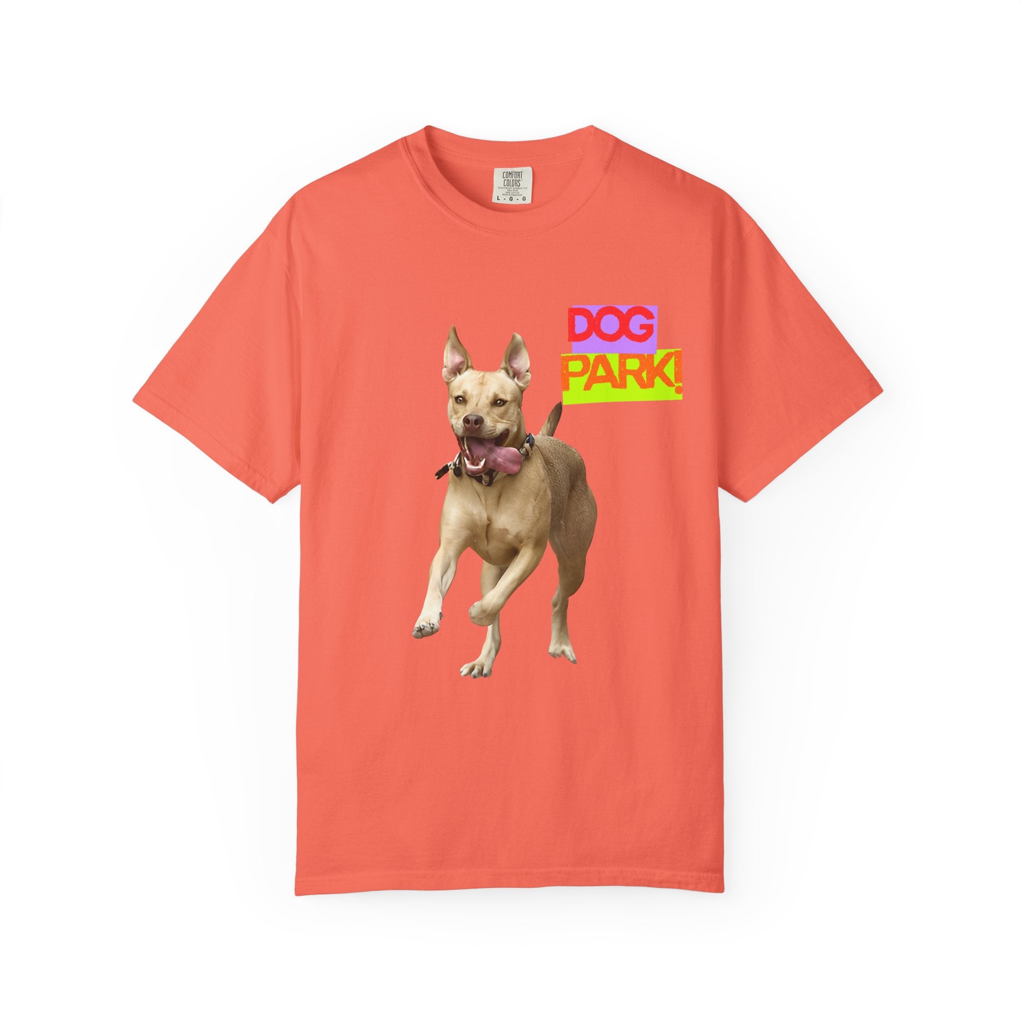 Dog Park Unisex Garment-Dyed T-shirt, Pet Lover Gift, Casual Wear, Summer Fashion, Dog Owner Apparel