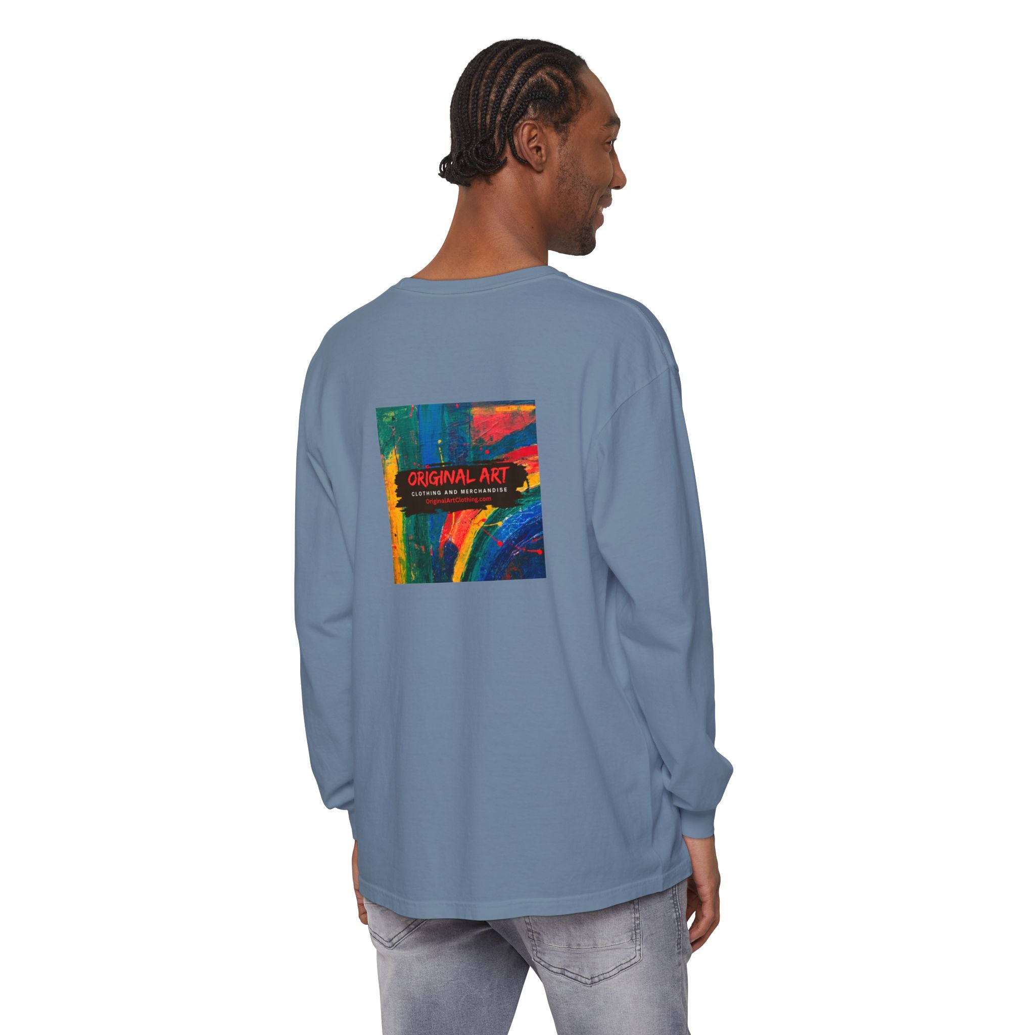 "Chasing the Groove" Long Sleve T-Shirt  Minimal Front + Original Art Back