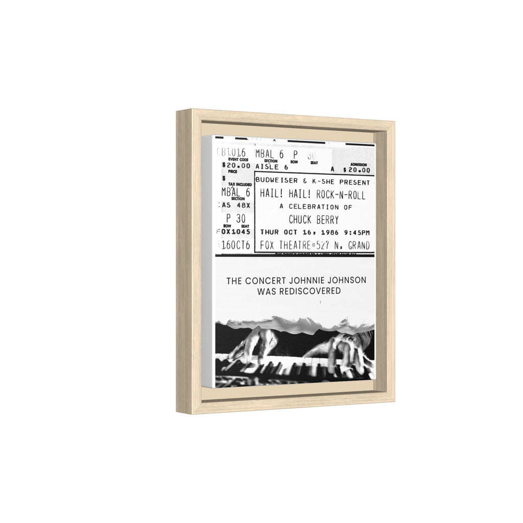 The Concert Johnnie Johnson Was Rediscovered Framed Canvas Print