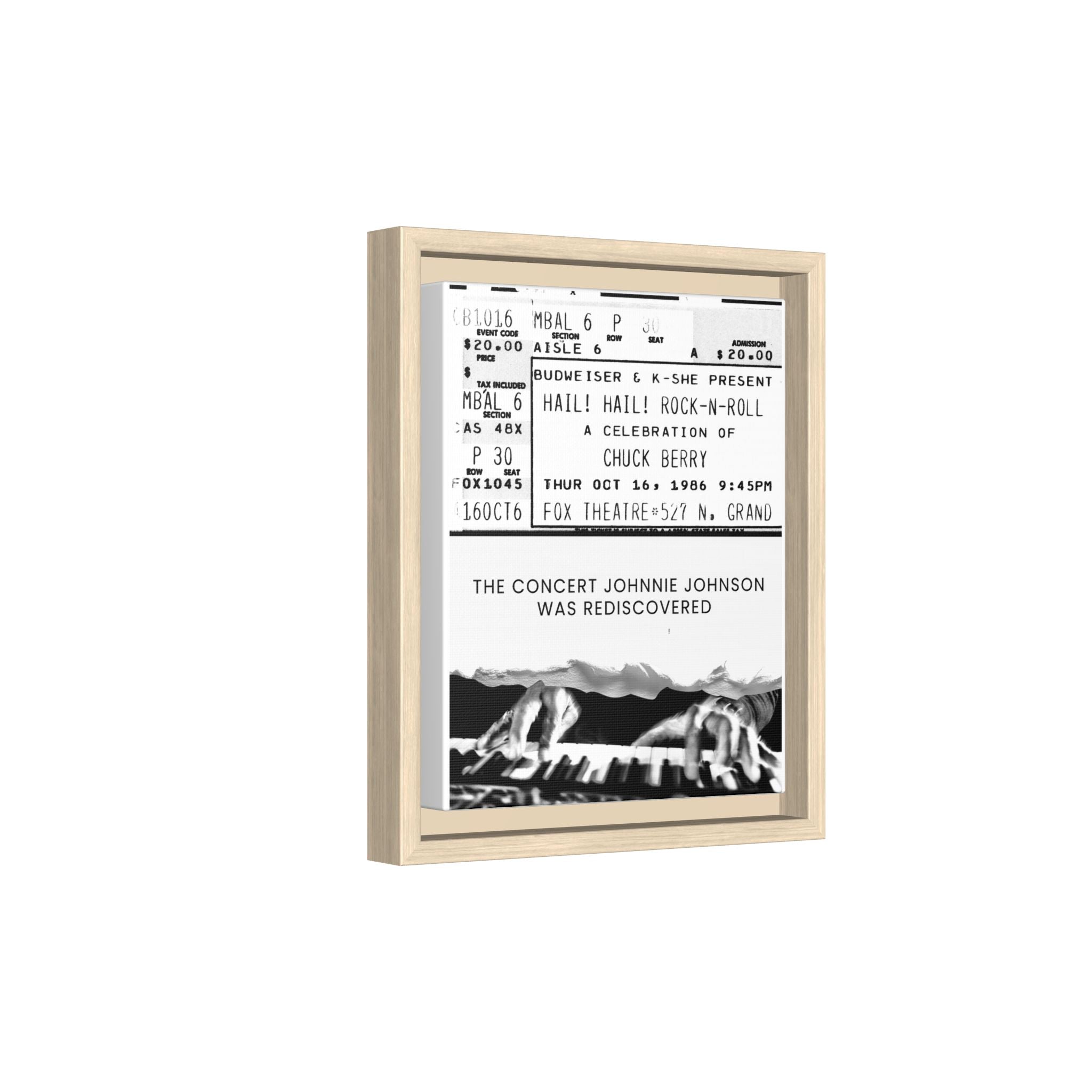 The Concert Johnnie Johnson Was Rediscovered Framed Canvas Print