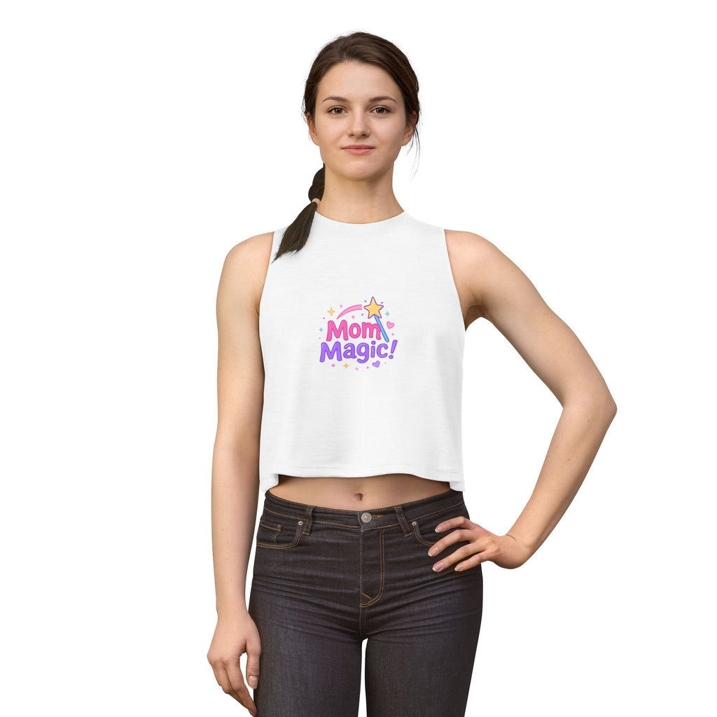 Mom Magic Crop Top — Cute Pastel Mother's Day Tank