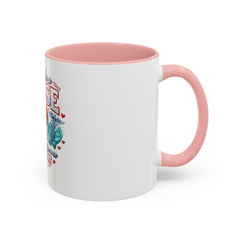 Proud to Be a Nurse Accent Coffee Mug — "Making a Difference One Patient at a Time" (11/15oz)
