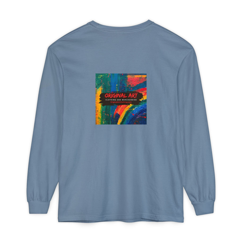 Producing is my super power! Long Sleeve T‑Shirt — Retro Comic Book Girl Graphic (Original Art)
