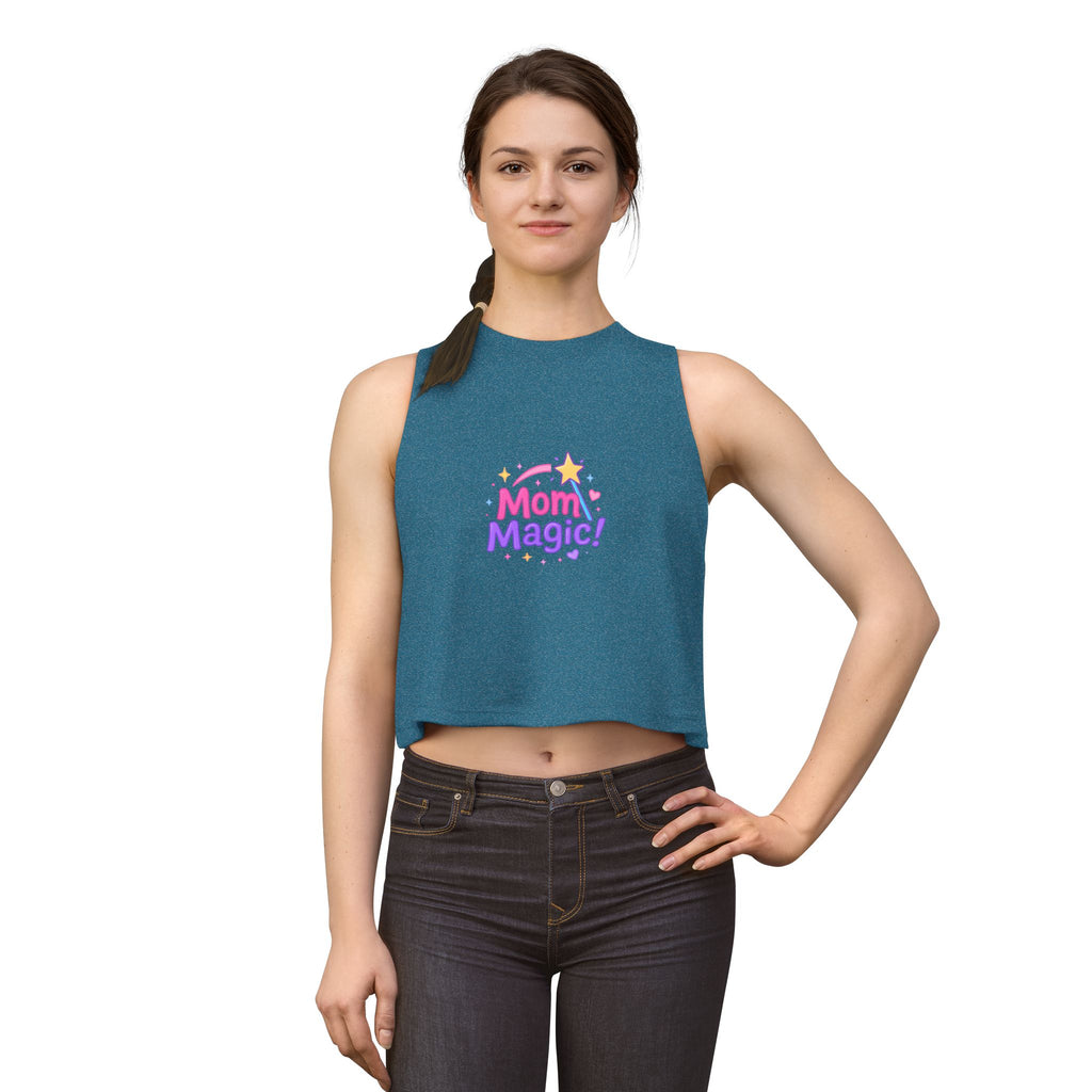 Mom Magic Crop Top — Cute Pastel Mother's Day Tank