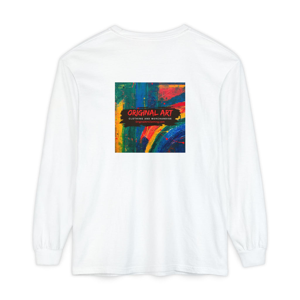 I Teach Long Sleeve T‑Shirt — “I make it make sense.” Teacher Tee with Colorful Original Art Back