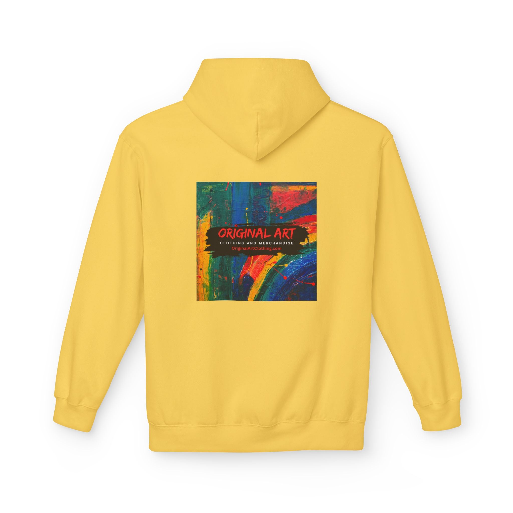Vibrant Abstract Art Fleece Hoodie