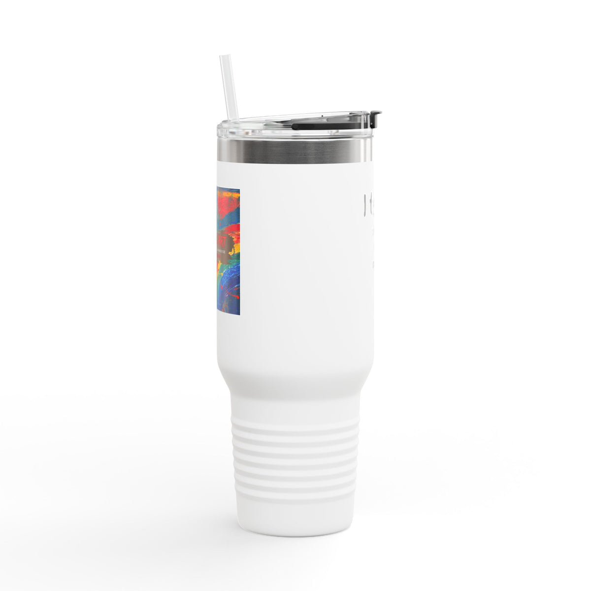 I Teach Travel Mug — 40oz Insulated Teacher Tumbler (“I teach. Kids first. Glitter optional.”)