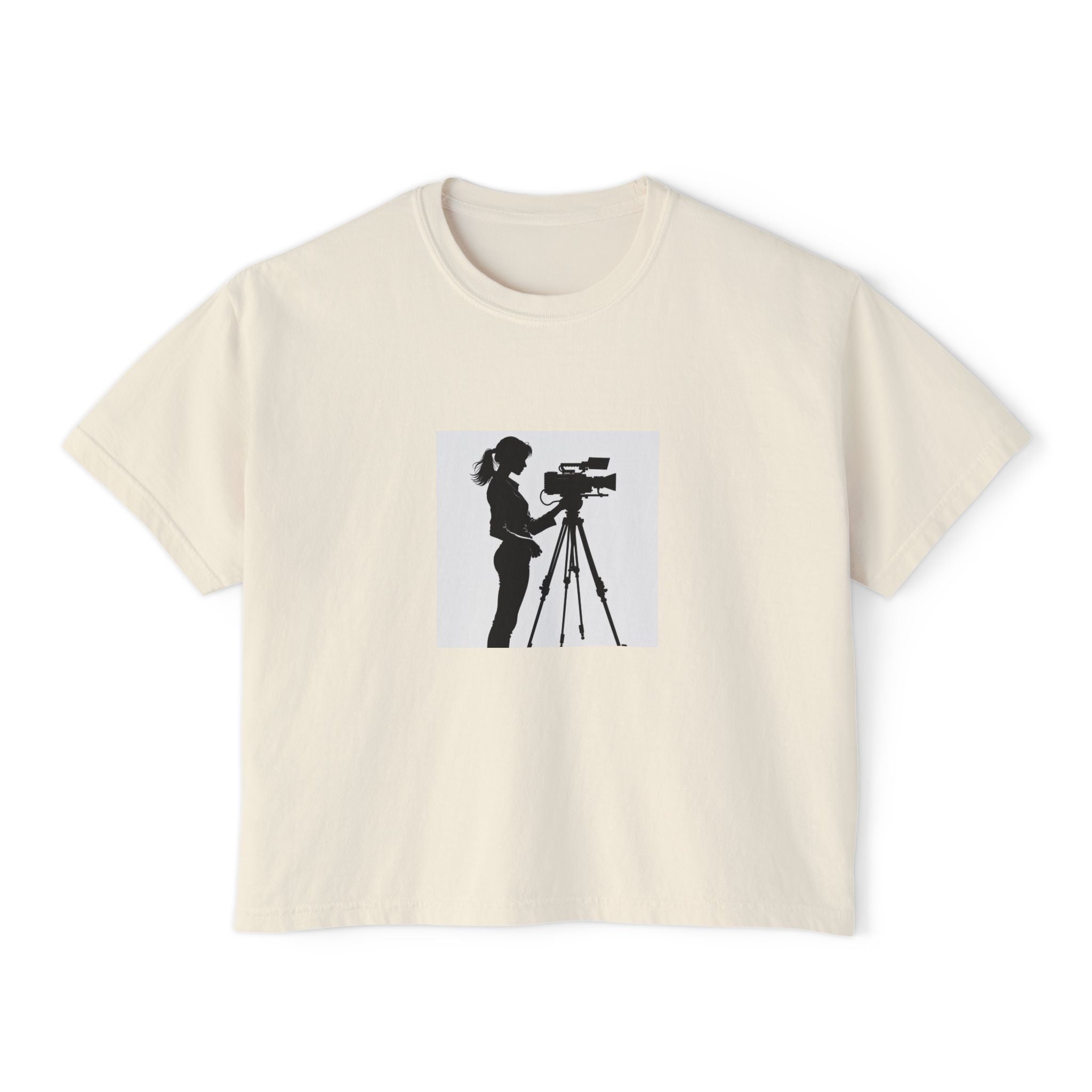 "Behind Every Great Story is Great Video" Women’s Boxy Tee  & 'Original Art' Colorful Back