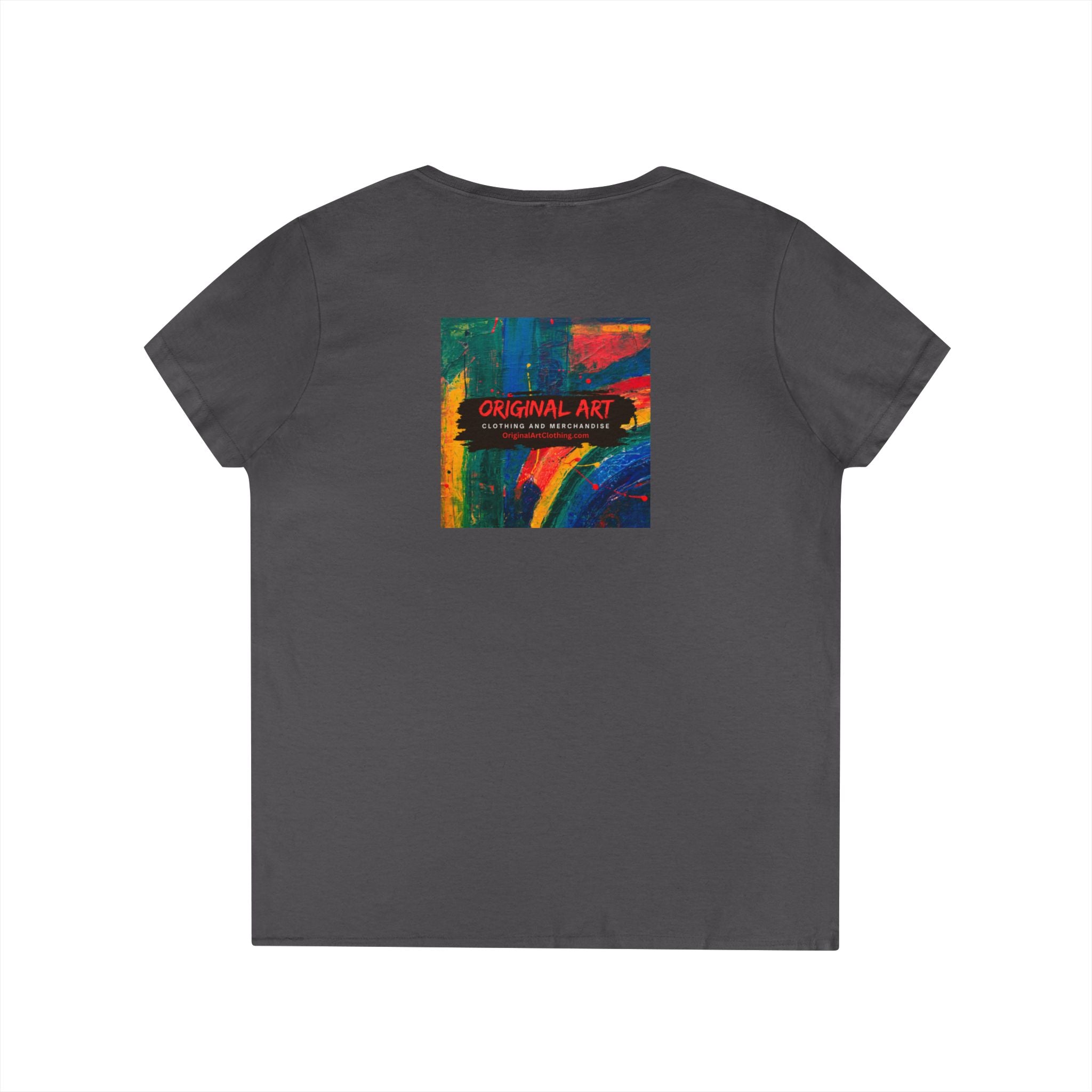 Live Music Is My Jam Ladies' V-Neck T-Shirt — Colorful 'Original Art' Back Print