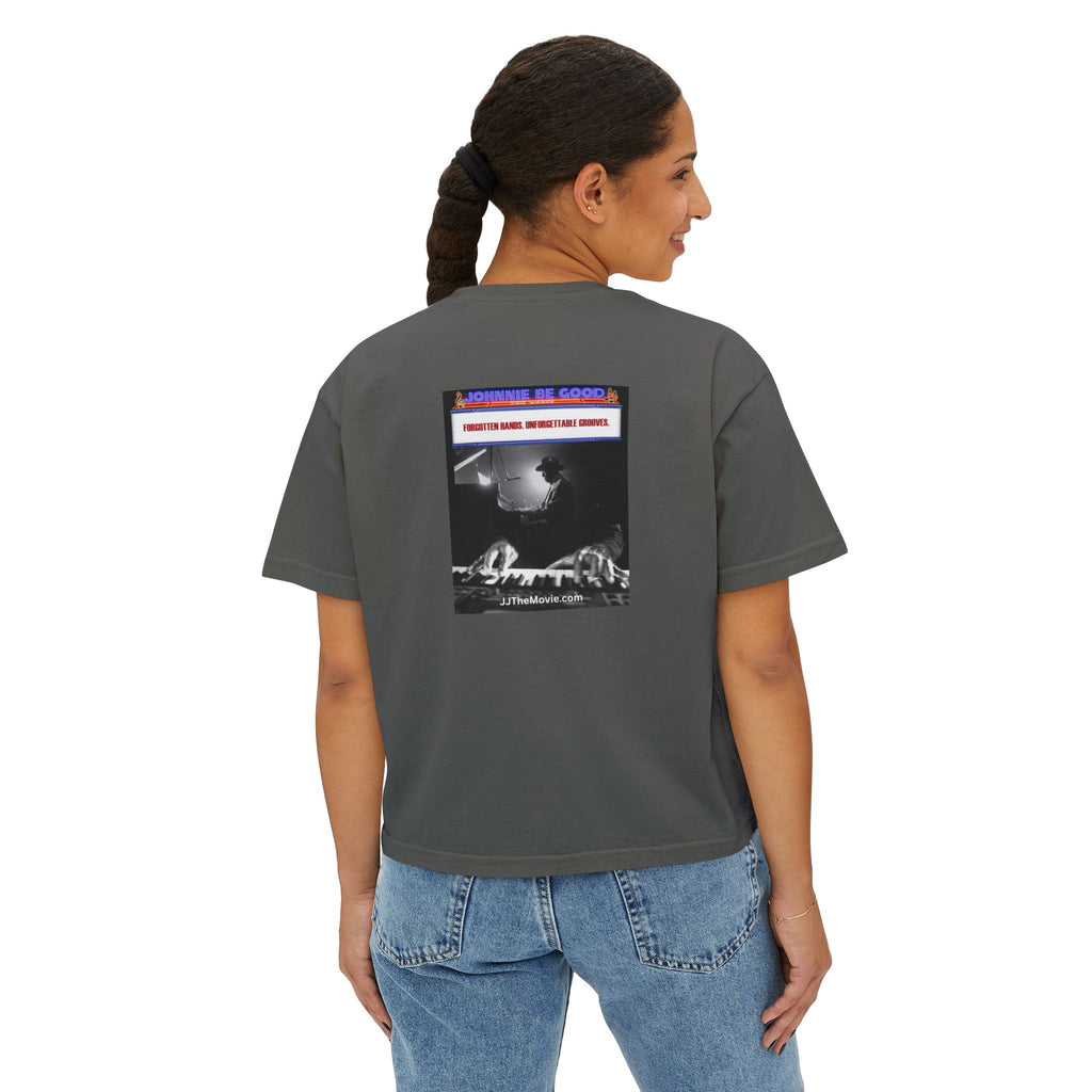 Johnnie Be Good Movie Boxy Tee — 'Johann de Wood' Graphic Tee