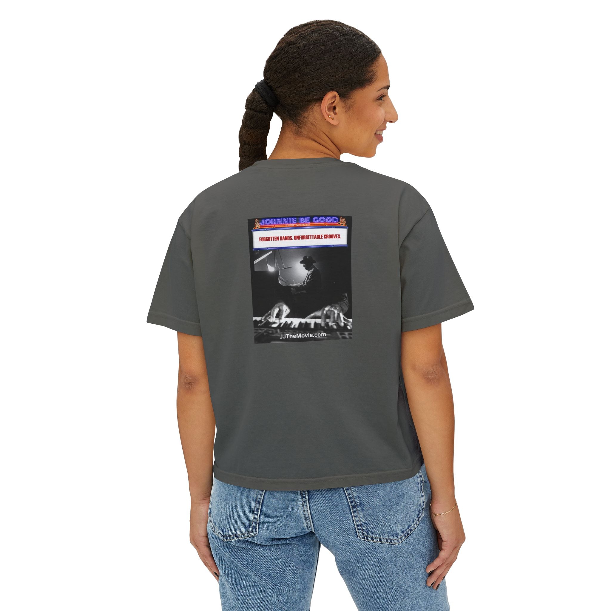 Johnnie Be Good Movie Boxy Tee — 'Johann de Wood' Graphic Tee