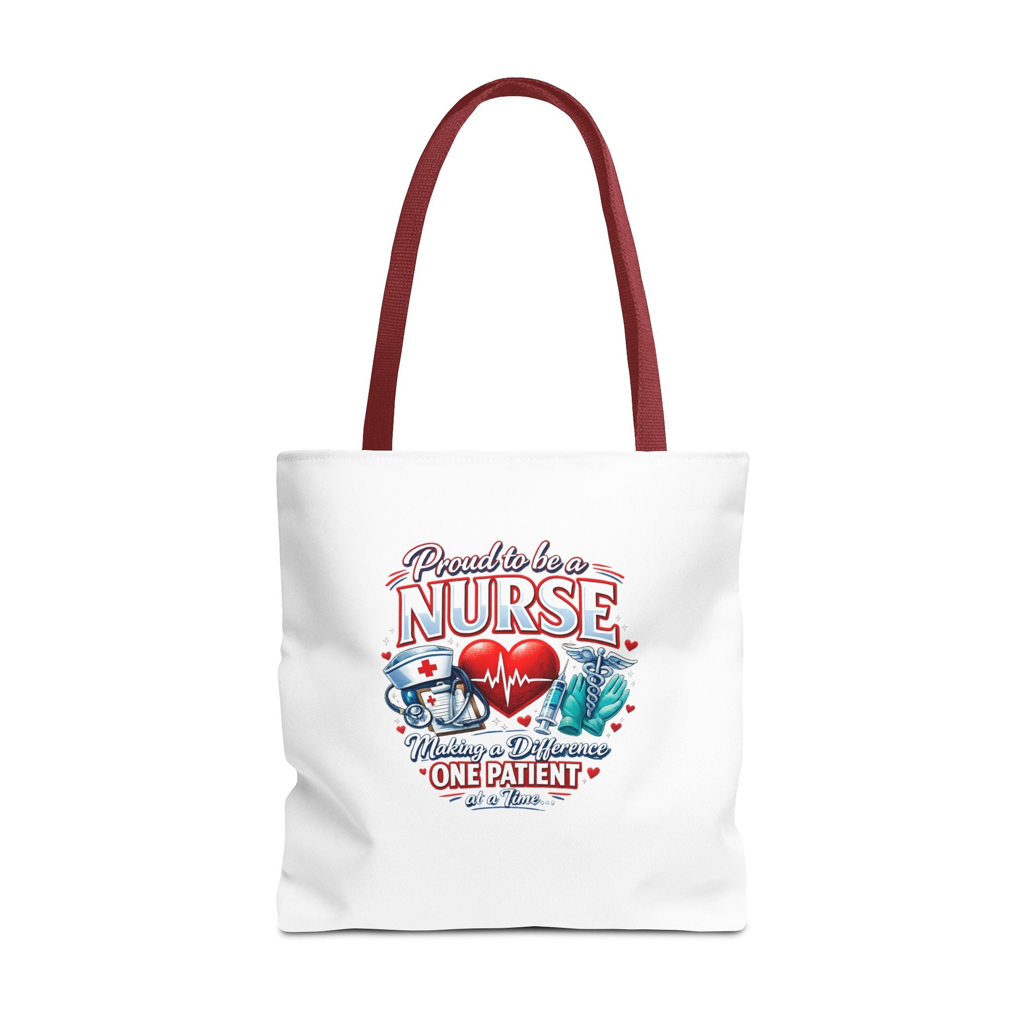 Nurse Tote Bag - "Proud to be a Nurse" Medical Heartbeat Design