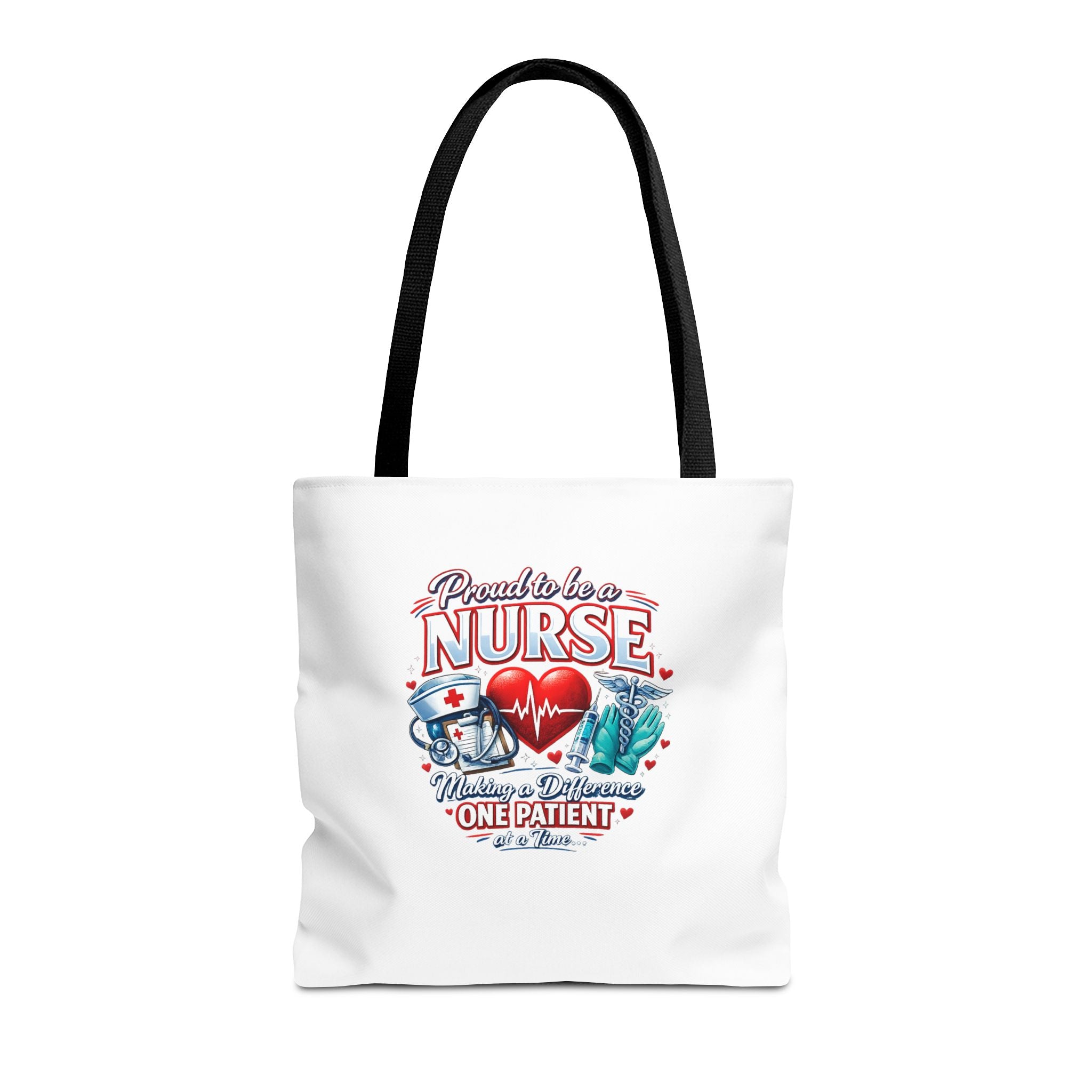 Nurse Tote Bag - "Proud to be a Nurse" Medical Heartbeat Design