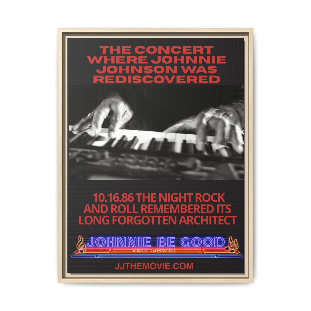 The Concert Johnnie Johnson Was Rediscovered Framed Canvas Print