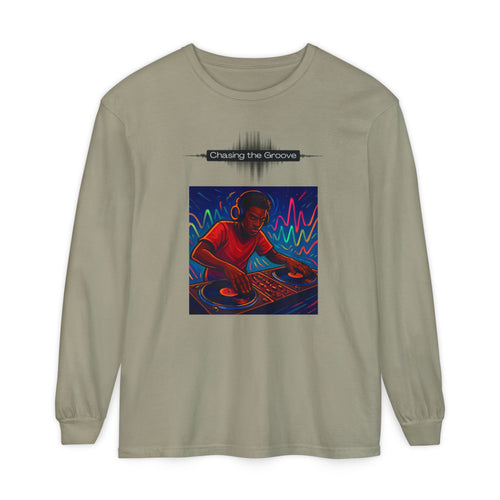 "Chasing the Groove" Long Sleve T-Shirt  Minimal Front + Original Art Back
