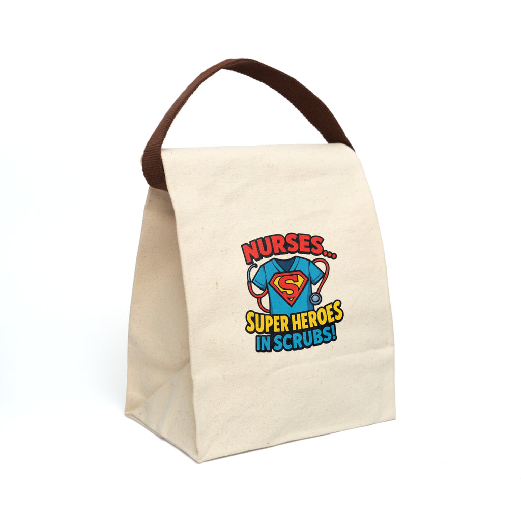Nurses Superheroes Canvas Lunch Bag — 'Nurses... Super Heroes in Scrubs' Insulated Lunch Tote