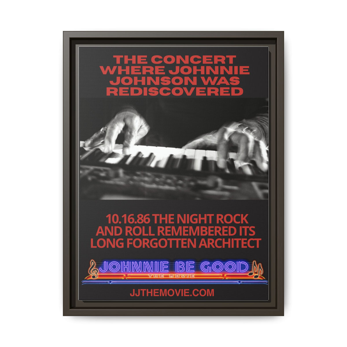 The Concert Johnnie Johnson Was Rediscovered Framed Canvas Print