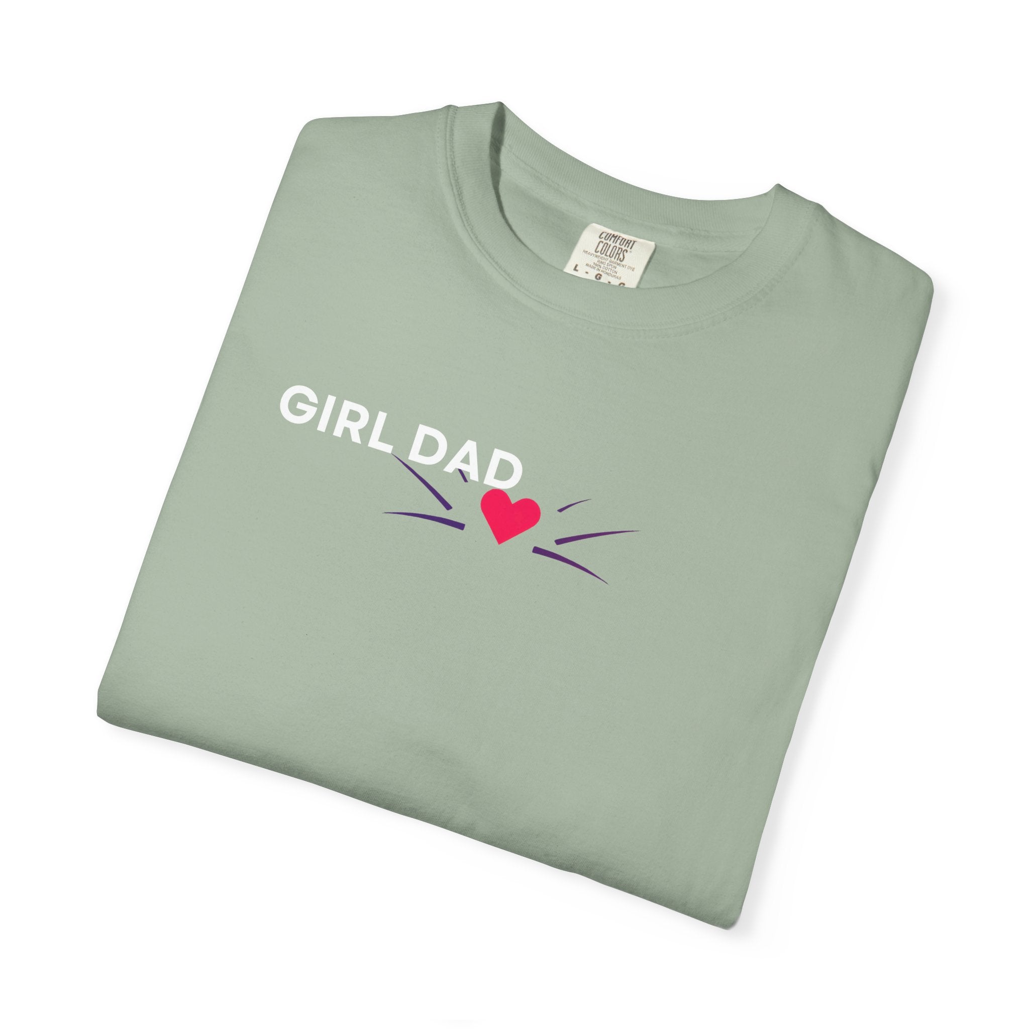 Girl Dad T-Shirt — 'Girl Dad' Heart Front & Colorful 'Original Art' Back Tee