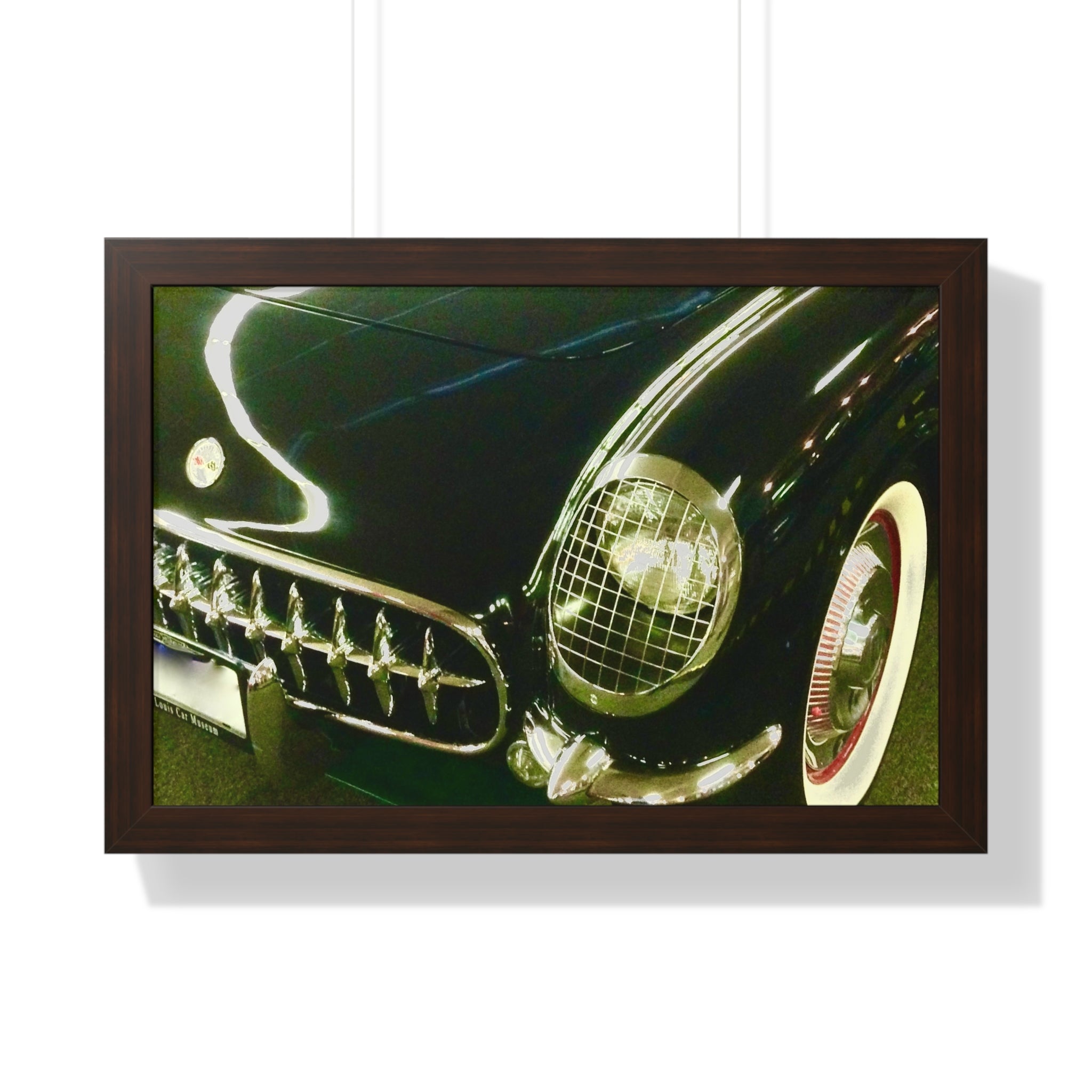 Vintage Corvette Front - Framed Automotive Poster