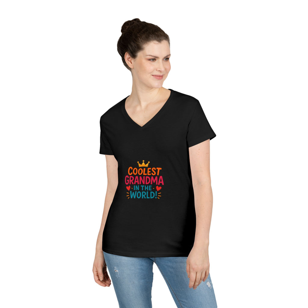 Coolest Grandma in the World V-Neck T-Shirt