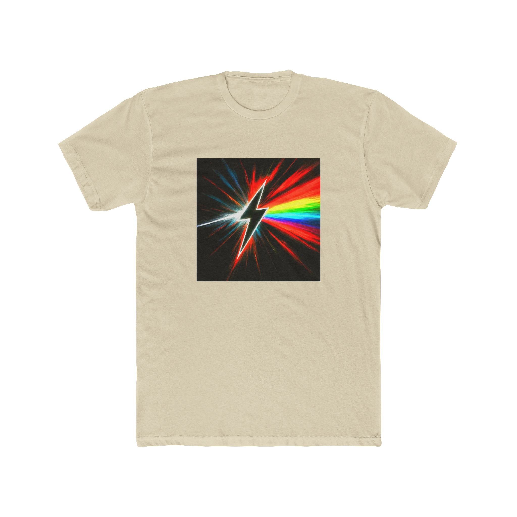 Lightning Prism Crew Tee — Retro Electric Graphic T-Shirt