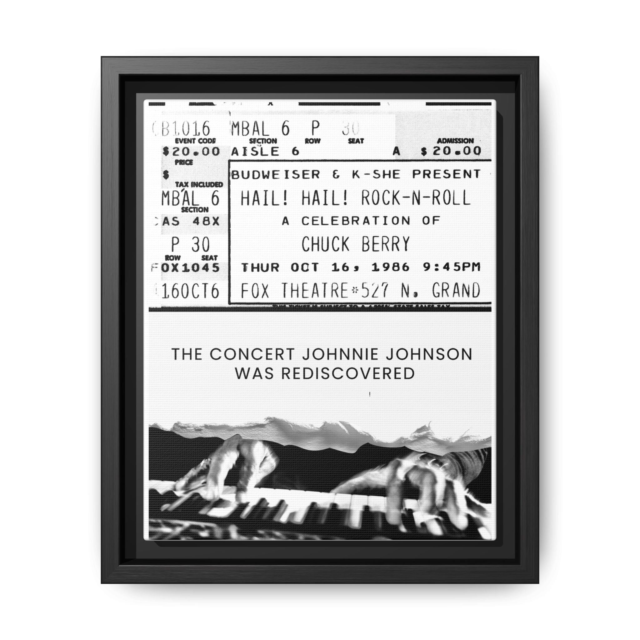 The Concert Johnnie Johnson Was Rediscovered Framed Canvas Print