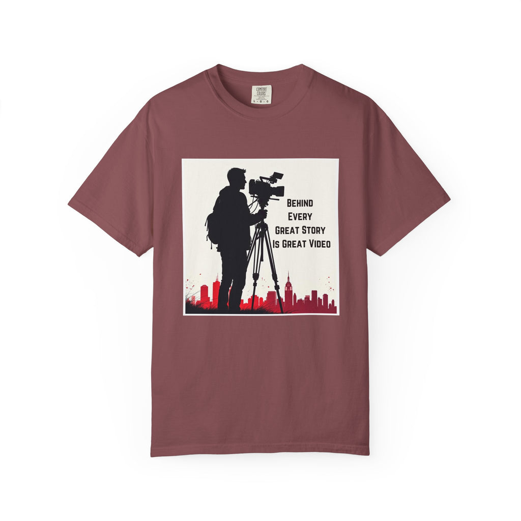 TV News Videographer: Unisex Garment-Dyed T-shirt