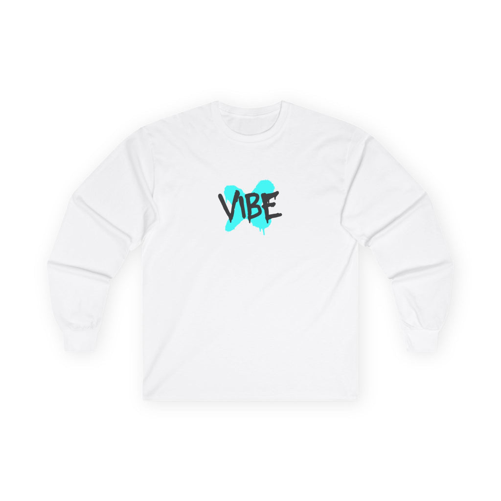 Vibe Long Sleeve Tee, Unisex Cotton Shirt, Casual Wear, Gift for Friends, Everyday Style, Positive Vibes Apparel
