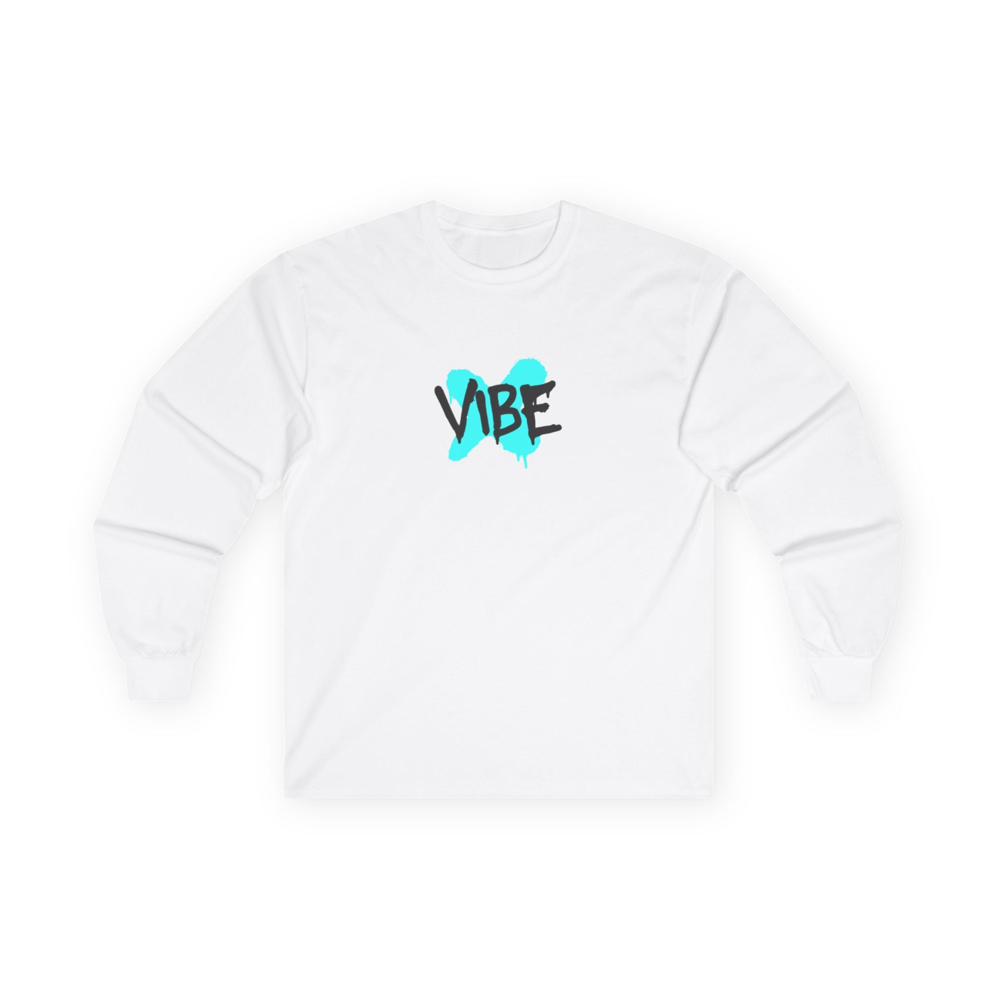 Vibe Long Sleeve Tee, Unisex Cotton Shirt, Casual Wear, Gift for Friends, Everyday Style, Positive Vibes Apparel