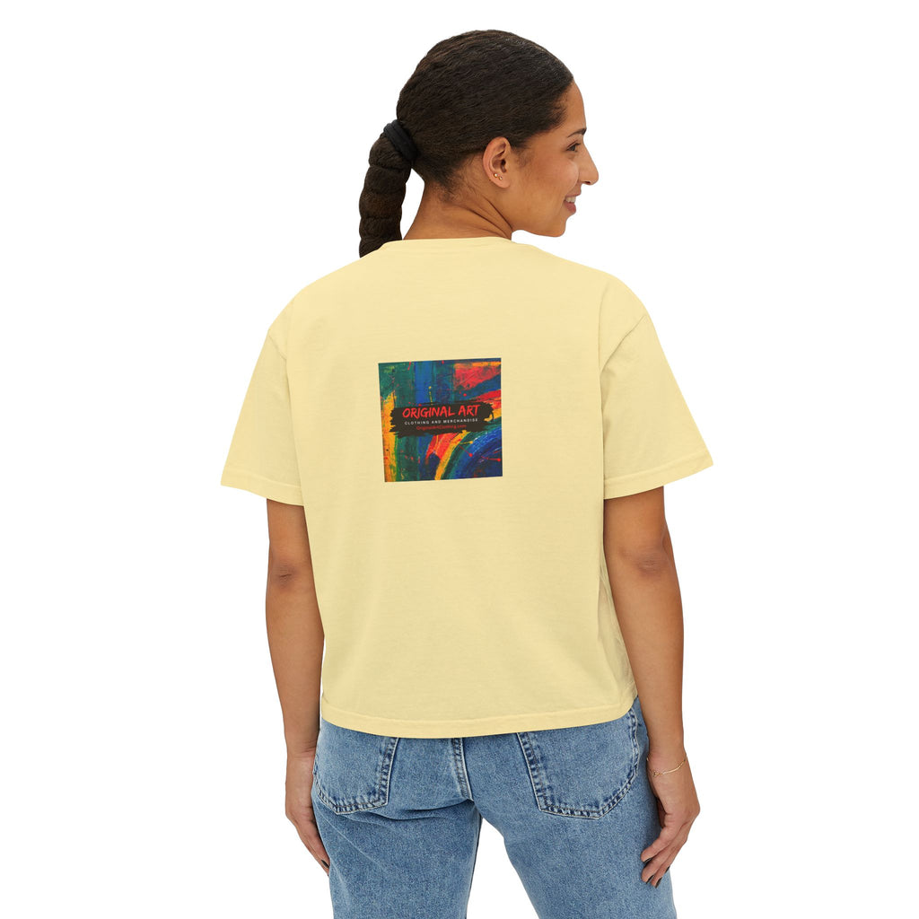 Teacher Boxy Tee — "I teach. Every Day Is Bring Your Sense of Humor to Work Day"