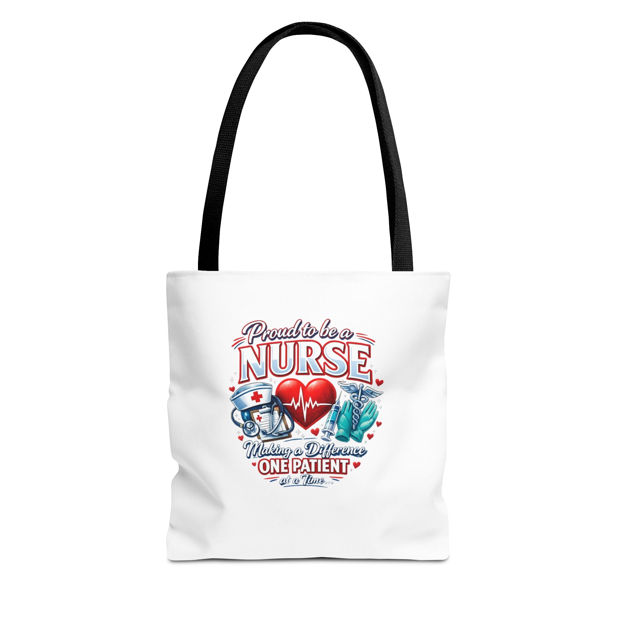 Nurse Tote Bag - "Proud to be a Nurse" Medical Heartbeat Design
