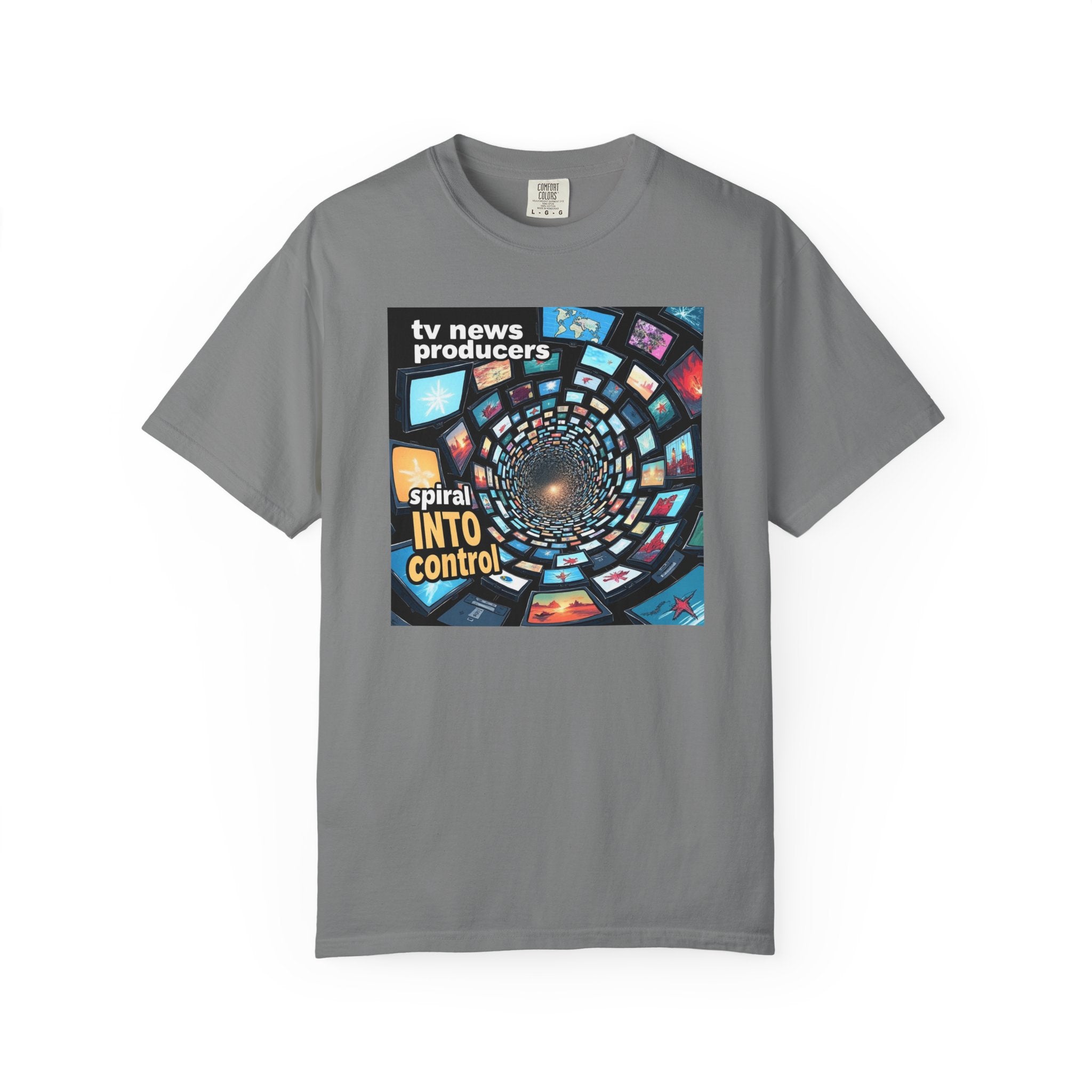 Retro Graphic T-Shirt for TV News Producers, Pop Culture Apparel, Gift for Journalists, TV Enthusiast Tee, Creative Vintage Style Shirt