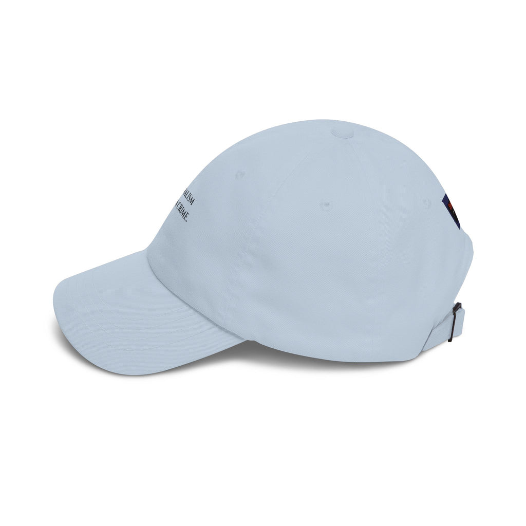 Journalism Is Not a Crime Dad Cap — Embroidered Statement Baseball Hat