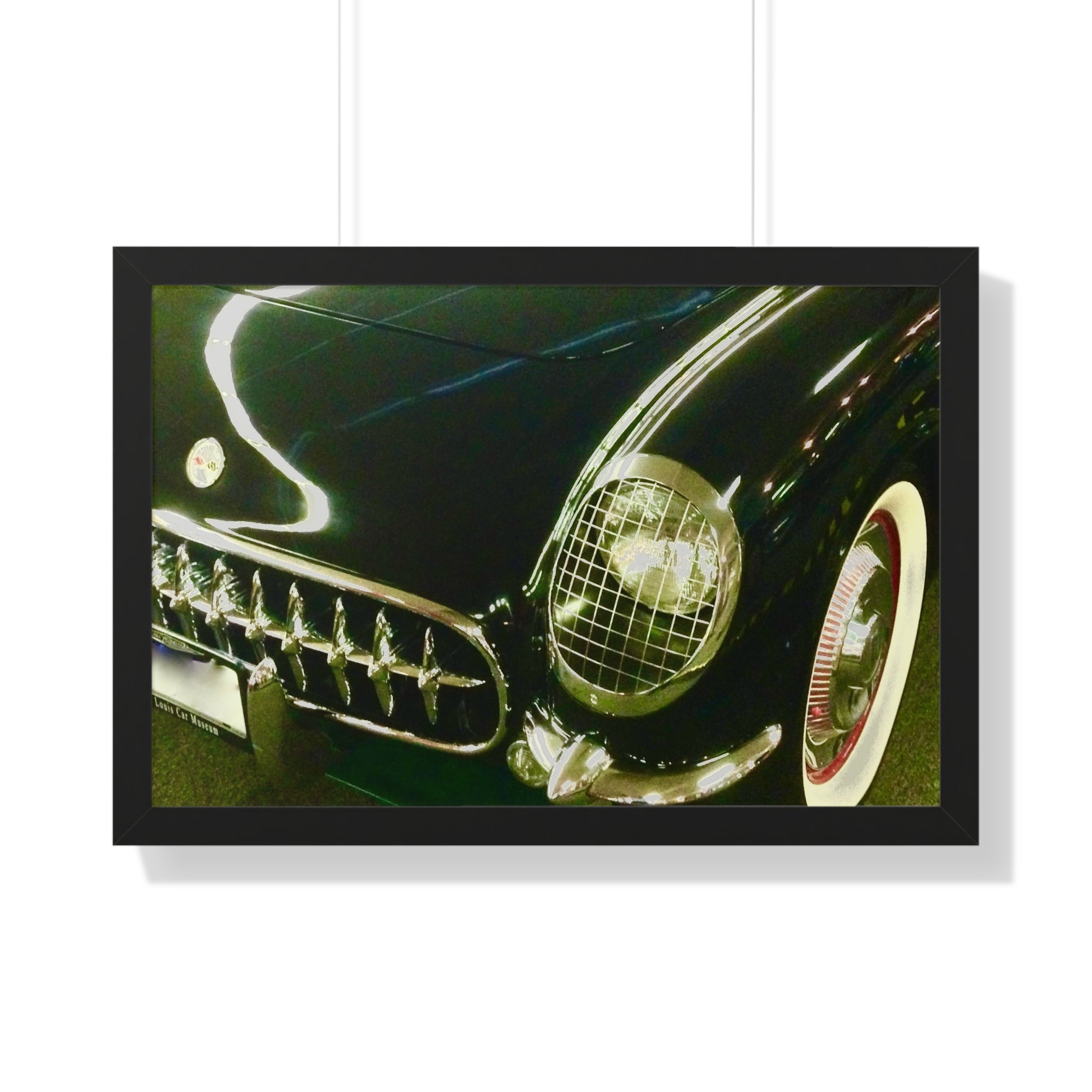 Vintage Corvette Front - Framed Automotive Poster